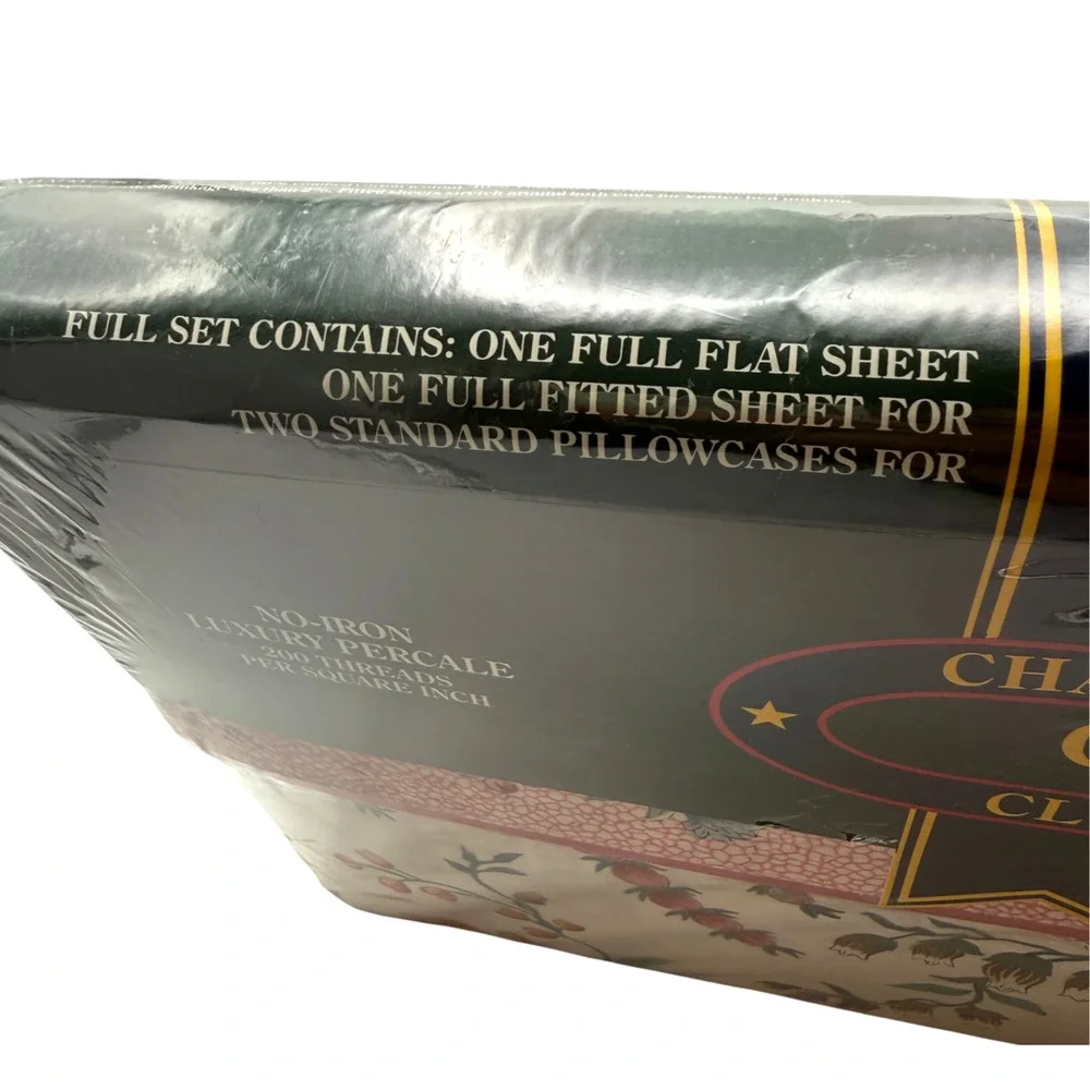 Charter Club 4 pc Full Double Sheet Set Ming Blossom Floral 604409 NOS Sealed